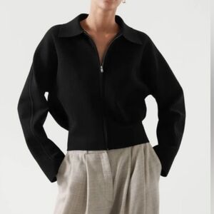 COS I US L Double Knit Bomber Jacket I black